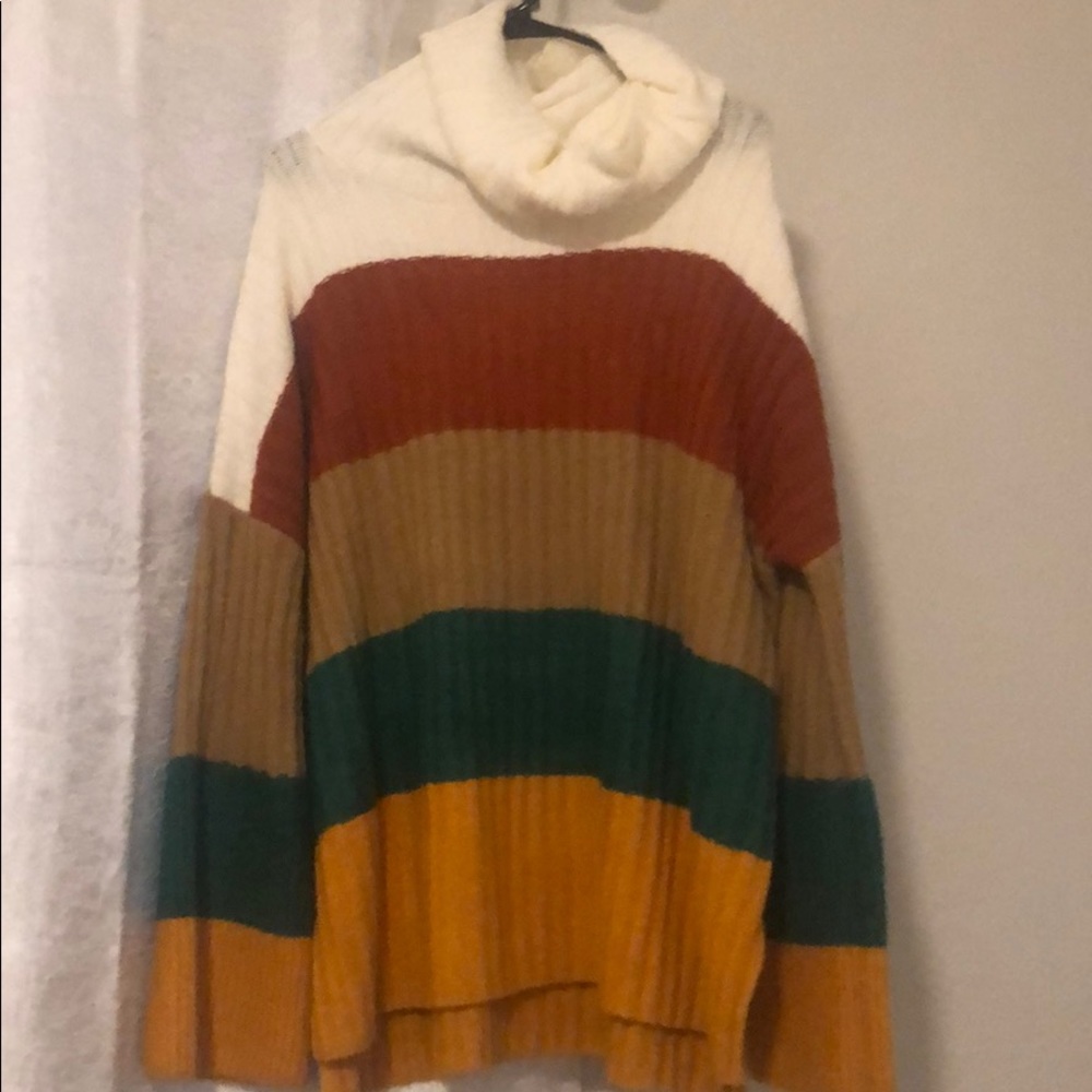 Long Colorblock Sweater